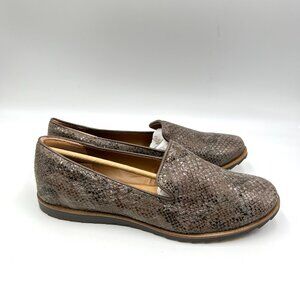 8.5W 8.5 WIDE WIDTH Comfortiva Womens Ryen Snake‎ Print Loafers Flats Shoes